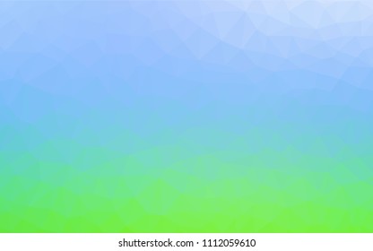Light Blue, Green vector abstract polygonal template. Creative geometric illustration in Origami style with gradient. Completely new template for your banner.