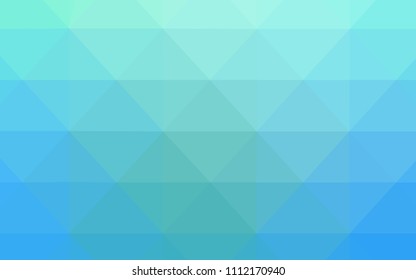 Light Blue, Green vector abstract mosaic background. Triangular geometric sample with gradient.  The template for cell phone's backgrounds.