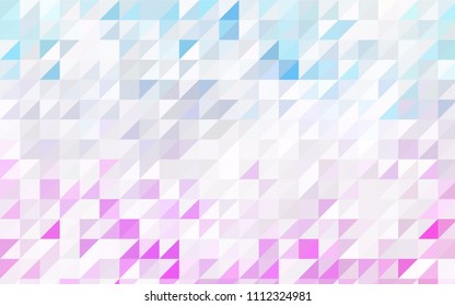 Light Blue, Green vector abstract colorful background, which consist of triangles. Pattern with colored triangles on white background.