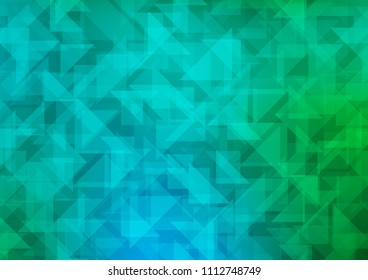 Light Blue, Green vector abstract mosaic background. Shining illustration, which consist of triangles. Brand new style for your business design.
