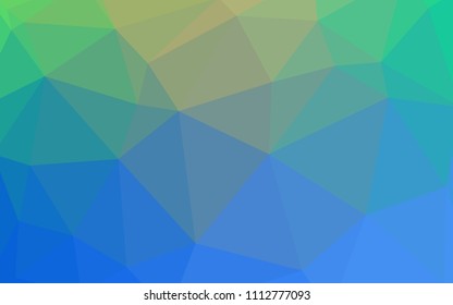 Light Blue, Green vector abstract mosaic background. A completely new color illustration in a polygonal style. Textured pattern for your backgrounds.