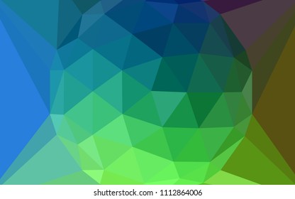 Light Blue, Green vector abstract polygonal pattern with a gem in a centre. A sample with polygonal shapes. Textured pattern for your backgrounds.