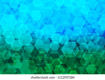 Light Blue, Green vector abstract mosaic background. Brand new colored illustration in blurry style with gradient. Brand new style for your business design.