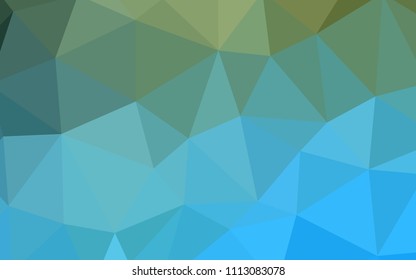 Light Blue, Green vector abstract mosaic backdrop. A completely new color illustration in a polygonal style. Triangular pattern for your design.