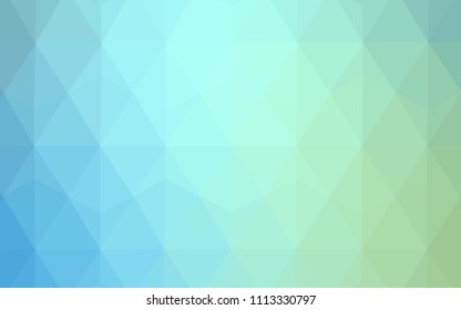 Light Blue, Green vector abstract polygonal template. Modern abstract illustration with triangles. Best triangular design for your business.