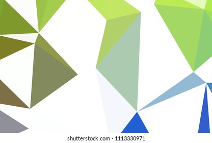 Light Blue, Green vector abstract mosaic backdrop. Polygonal abstract illustration with gradient. A new texture for your web site.