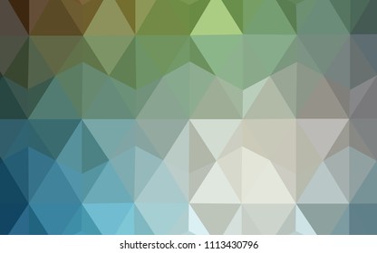 Light Blue, Green vector abstract mosaic pattern. Polygonal abstract illustration with gradient. Pattern for a brand book's backdrop.