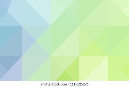 Light Blue, Green vector abstract mosaic background. Colorful illustration in abstract style with gradient. Triangular pattern for your business design.
