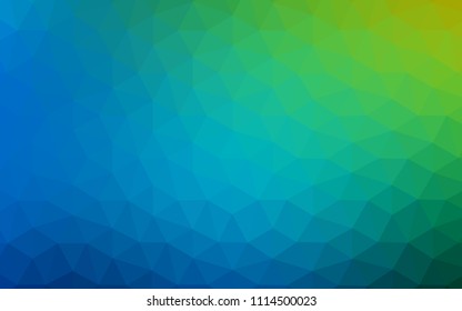 Light Blue, Green vector abstract mosaic backdrop. A sample with polygonal shapes. A new texture for your web site.