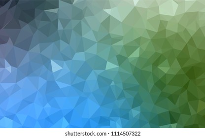Light Blue, Green vector abstract polygonal template. Colorful abstract illustration with triangles. Template for cell phone's backgrounds.