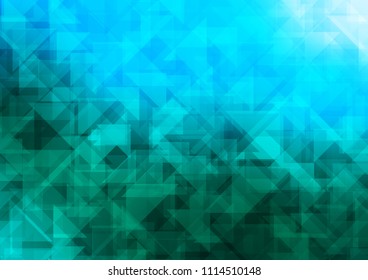 Light Blue, Green vector abstract polygonal abstract polygonal. Creative illustration in halftone style with gradient. A completely new design for your business.