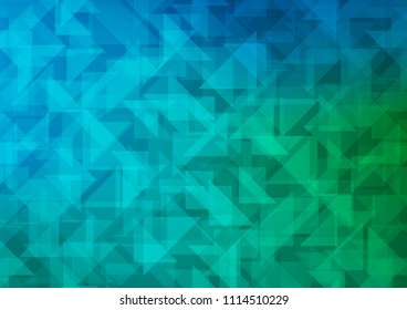 Light Blue, Green vector abstract polygonal cover. A completely new color illustration in a vague style. The elegant pattern can be used as part of a brand book.