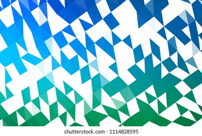 Light Blue, Green vector abstract mosaic backdrop. A completely new color illustration in a vague style. Brand new style for your business design.