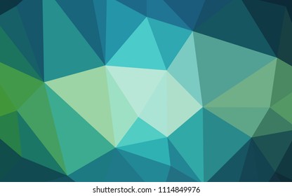 Light Blue, Green vector abstract polygonal background. Colorful illustration in abstract style with triangles. Completely new template for your banner.