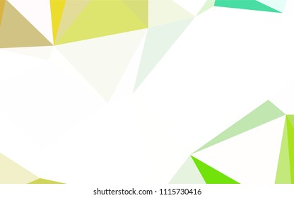 Light Blue, Green vector abstract mosaic pattern. Glitter abstract illustration with an elegant triangles. Completely new template for your banner.