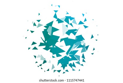 Light Blue, Green vector abstract colorful background, which consist of triangles. Pattern with colored triangles on white background.