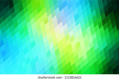 Light Blue, Green vector abstract textured polygonal background. Blurry rectangular design. The pattern with repeating rectangles can be used for background.