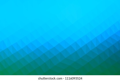 Light Blue, Green vector abstract mosaic template. A sample with polygonal shapes. The template can be used as a background for cell phones.