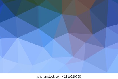Light Blue, Green vector abstract polygonal template. Shining colorful illustration with triangles. Best triangular design for your business.
