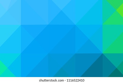 Light Blue, Green vector abstract mosaic background. Colorful illustration in polygonal style with gradient. Textured pattern can be used for background.