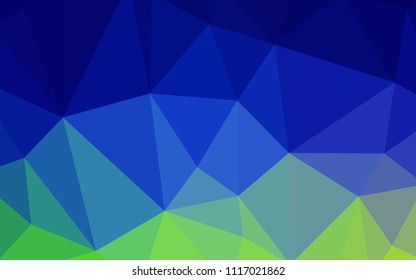Light Blue, Green vector abstract polygonal template. Geometric illustration in Origami style with gradient.  Brand new design for your business.