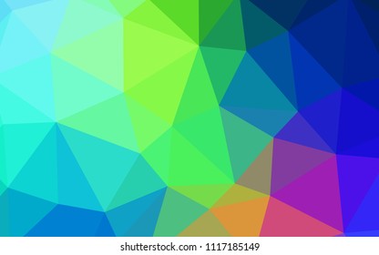 Light Blue, Green vector abstract mosaic backdrop. Creative geometric illustration in Origami style with gradient. New template for your brand book.