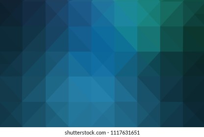 Light Blue, Green vector abstract mosaic background. Geometric illustration in Origami style with gradient.  Textured pattern can be used as a background.