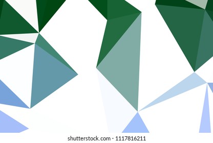 Light Blue, Green vector abstract polygonal background. Creative illustration in halftone style with triangles. Polygonal design for your web site.