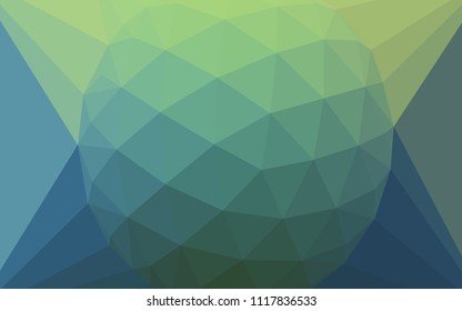 Light Blue, Green vector abstract polygonal background with a gem in a centre. Colorful illustration with gradient. Completely new template for your banner.