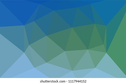 Light Blue, Green vector abstract polygonal background. Colorful abstract illustration with triangles. Triangular pattern for your design.