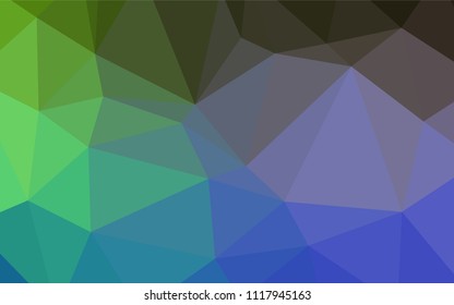 Light Blue, Green vector abstract mosaic background. Elegant bright polygonal illustration with gradient. The polygonal design can be used for your web site.