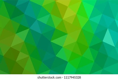 Light Blue, Green vector abstract polygonal pattern. Elegant bright polygonal illustration with gradient. A completely new design for your business.
