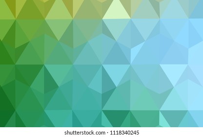 Light Blue, Green vector abstract polygonal template. A sample with polygonal shapes. Polygonal design for your web site.
