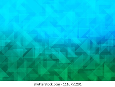 Light Blue, Green vector abstract polygonal layout. A completely new color illustration in a vague style. The textured pattern can be used for background.