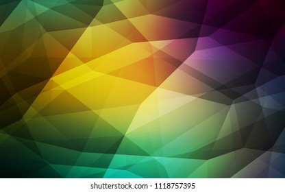 Light Blue, Green vector abstract polygonal background. Glitter abstract illustration with an elegant triangles. Triangular pattern for your design.