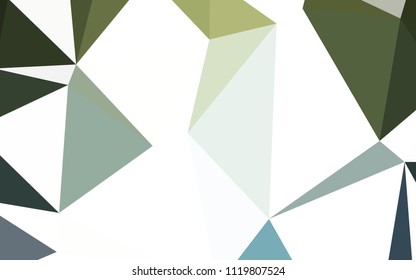 Light Blue, Green vector abstract mosaic backdrop. Geometric illustration in Origami style with gradient.  Completely new template for your banner.