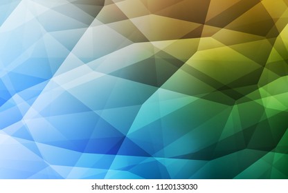 Light Blue, Green vector abstract polygonal pattern. A completely new color illustration in a polygonal style. New template for your brand book.
