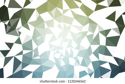 Light Blue, Green vector abstract polygonal background. Shining polygonal illustration, which consist of triangles. A completely new design for your leaflet.