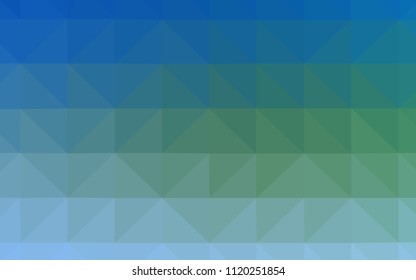 Light Blue, Green vector abstract mosaic background. Shining colorful illustration with triangles. Textured pattern for your backgrounds.