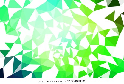 Light Blue, Green vector abstract mosaic pattern. Colorful abstract illustration with triangles. A new texture for your web site.
