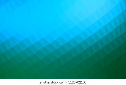 Light Blue, Green vector abstract polygonal cover. Shining colored illustration in a Brand new style. A completely new design for your business.