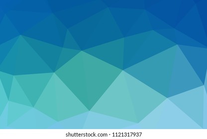 Light Blue, Green vector abstract mosaic background. Colorful illustration in polygonal style with gradient. Best triangular design for your business.