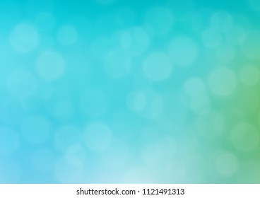 Light Blue, Green vector abstract bokeh pattern. Colorful abstract illustration with gradient. The best blurred design for your business.