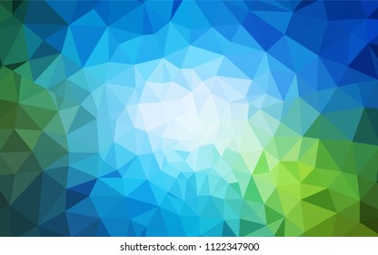 Light Blue, Green vector abstract polygonal pattern. Colorful illustration in abstract style with triangles. Pattern for a brand book's backdrop.