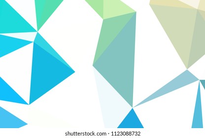 Light Blue, Green vector abstract mosaic backdrop. Shining colorful illustration with triangles. Pattern for a brand book's backdrop.