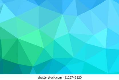 Light Blue, Green vector abstract mosaic backdrop. A sample with polygonal shapes. Polygonal design for your web site.
