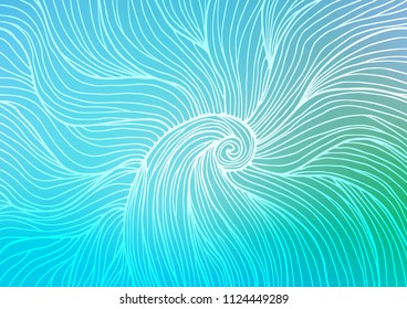 Light Blue, Green vector abstract doodle template. Glitter abstract illustration with doodles and Zen tangles. The completely new template can be used for your brand book.