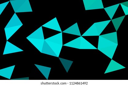 Light Blue, Green vector abstract polygonal abstract polygonal. Creative geometric illustration in Origami style with gradient. Brand new design for your business.