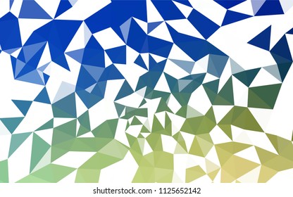 Light Blue, Green vector abstract mosaic pattern. Colorful illustration in polygonal style with gradient. Template for cell phone's backgrounds.