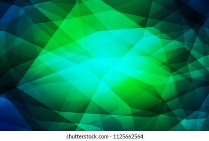 Light Blue, Green vector abstract mosaic background. A completely new color illustration in a polygonal style. A new texture for your web site.